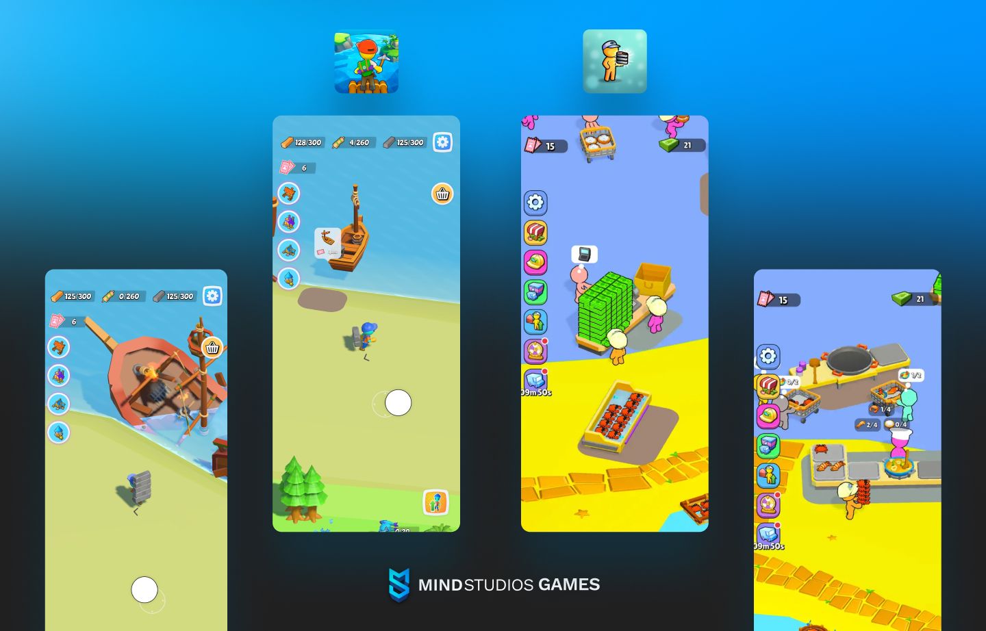 Screenshots from Lost Island and My Fish Shop