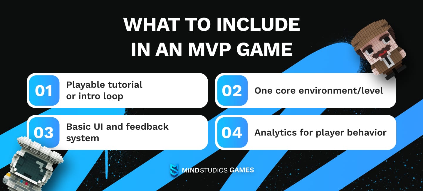 What to include in an MVP game